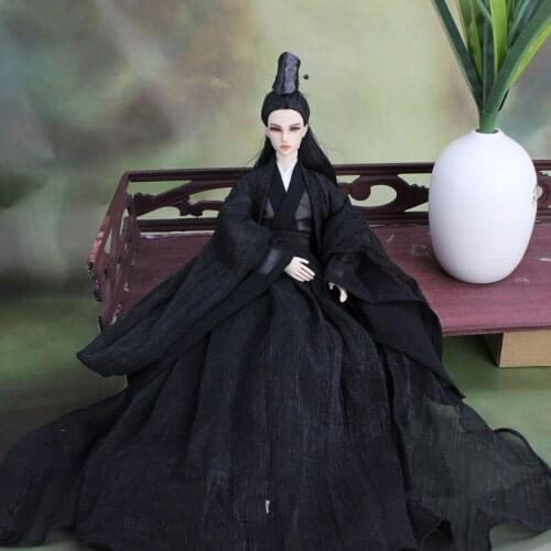 31cm 1/6 Scale Joints Body Male Barbi Ancient Costume Chinese Hanfu Doll Samurai Outfits OB27 full set Model Toy Gift A0821