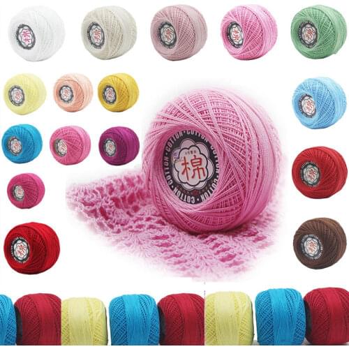 45g 100% Cotton 8# Yarn Handcrafts Knitting Soft Wool Colorful Cake Child Knitted Knitted Sweater Chunky Weave DIY Crochet