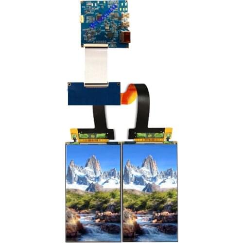 5.5" 2K dual screen resolution 2560 * 1440 60Hz IPS viewing angle with 2 USB control driver boards for DIY VR glasses