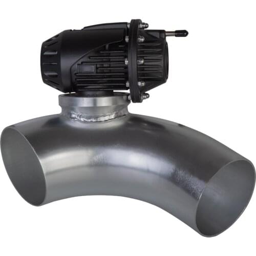 75mm 90 Degree Flange Pipe Adjustable SSQV SQV 4 dump Blow Off Valve BOV II 2 Black / Silver