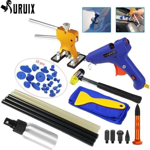 Paintless Dent Repair Dent Puller Kit Dent Repair Kit Car Dent Puller with Glue Puller Tabs Removal Kits for Vehicle Car Auto