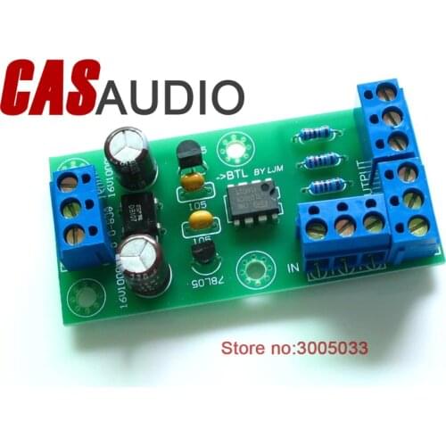 Stereo Audio BTL to XLR Balance Converter Adapter Processor Board DIY Kit
