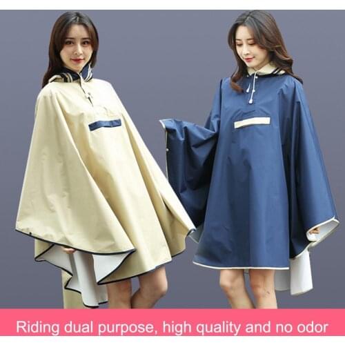 Mens Womens Cycling Bicycle Bike Raincoat Rain Cape Poncho Hooded Windproof Rain Coat Mobility Scooter Cover For Cycling Riding
