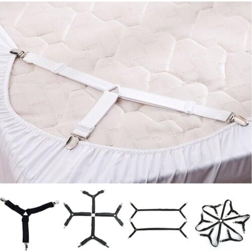 Elastic Bed Sheet Grippers Belt Fastener Adjustable Bed Sheet Clip Mattress Cover Blankets Holder Home Textiles Organize Gadgets
