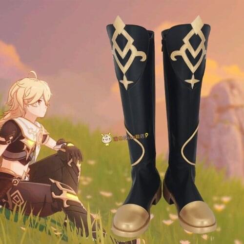 Hot Game Genshin Impact Aether Cosplay Shoes Halloween Carnival Cosplay Costume Accessories Customer Size Made