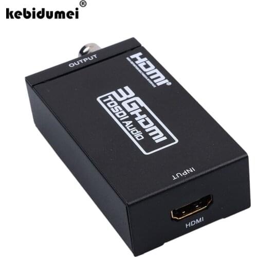 Kebidumei 1pcs Mini 3G HDMI to SDI Converter Box HDMI to SDI HD-SDI 3G-SDI Adapter EU/US Plug