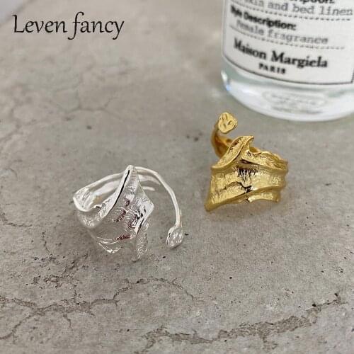 925 Solid Sterling Silver Hip Hop Cool Ring for Women Irregular Surface Eternity Wedding Band Rings Punk Design 2021 New