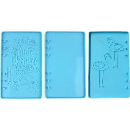 2021 New 3 Pcs/Set Crystal Epoxy Resin Mold Notebook Cover DIY Crafts Silicone Mould 2020 trend