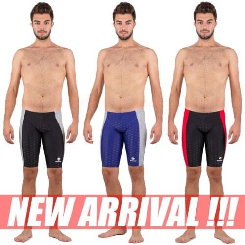 NWT HXBY 1304 MENS BOYS COMPETITION TRAINING RACING JAMMERS PROFESSIONAL SWIMMING TRUNKS SHARKSKIN PATTERN ALL SIZE