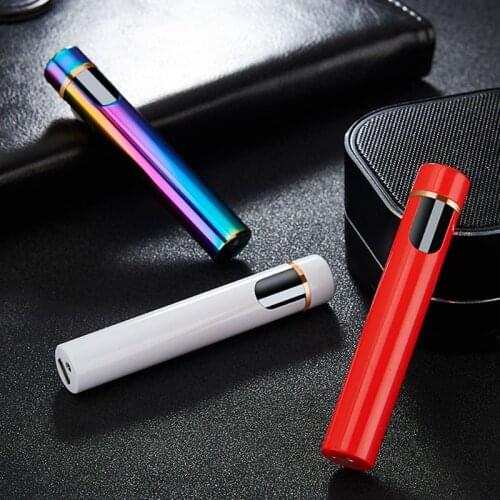 USB Charging Cigarette Lighter Windproof Mini Lighter Flameless Plasma Lighters USB Electric Lighter For Cigarettes Men Gifts