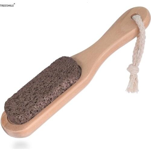 Strong Skin Foot Clean Scrub Pumice Stone with Wooden Handle Hard Skin Callus Remover Foot Shower Tools Foot Care Scrub Durable