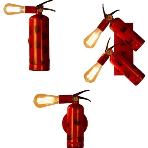 Modern personality Wall Lamps lof restaurant cafe bar corridor heavy metal decorative extinguisher wall light red ya72826