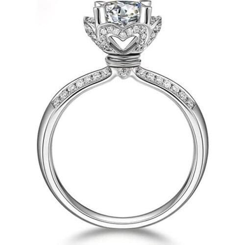 Sterling Silver 925 Diamond Rings for Women Wedding for Couple Diamond Necklaces Big Silver Fine Jewelry for Luxury Gift Loves