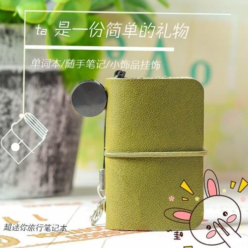 Super mini portable retro notebook diary hand Notepad genuine leather travel journal