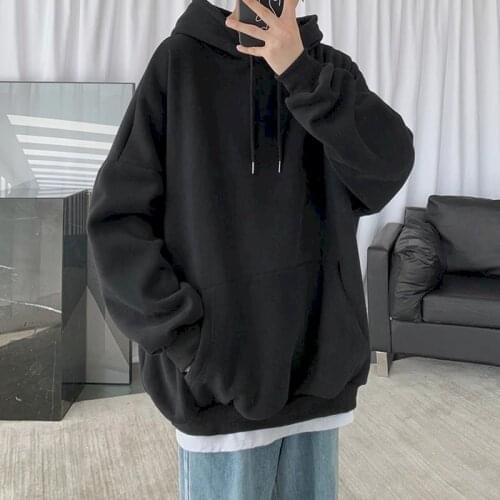 2021 Spring and Autumn Oversized Sweatshirt Men and Women Khaki Long Puff Sleeve Ruched Casual Loose Hooded Fahion Hoodies Men