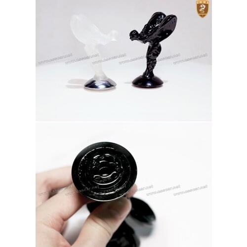 Unique Design For Rolls-Royce Goddess Emblems Black Obsidian K9 Crystal with Silica Material car logo exterior trim decoration