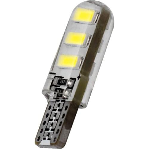 10pcs T10 194 168 W5W 6 smd 5630 5730 LED Silica gel Waterproof Wedge Light Car Turn Side Light License Plate Lamp parking Bulb