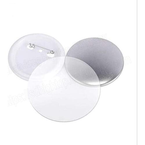 100Pcs/set 58MM Plastic Blank Badge Pin Button Parts Supplies for Clothes Badge Button DIY Crafts Materials