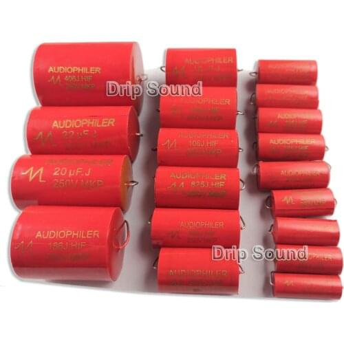 2pcs 5.6uF-22uF 250V Car Audio Speaker Frequency Divider Crossover Polypropylene Film Non-Polarity Capacitor