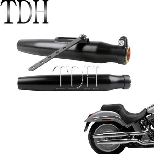 2pc Universal Motorcycle Exhaust Muffler Pipe Tip DB Killer Silencer Pipe Rear Tail Tube For Harley Kawasaki Honda Suzuki BMW