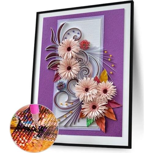 5D DIY Diamond Painting Kits Paper Quilling Painting Mosaic Art Round Drill Rhinestone Painting Sunflower Painting DIY Craft