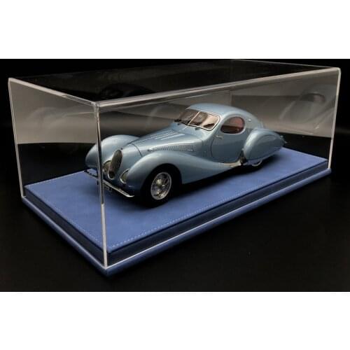 1:18 Car Model Acrylic Display Box Dust Cover Hot Bending Integrated Leather Base Model Collection