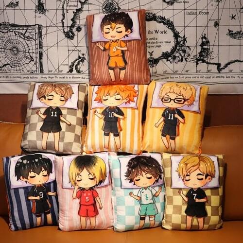 Haikyuu Anime Manga Peripheral Cute Cartoon Plushies Oikawa Tooru Kei Tsukishima Kageyama Sofa Cushion Pillow Stuffed Plush Toy