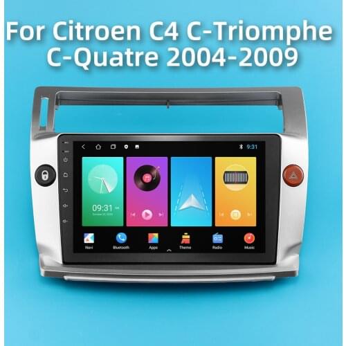 2 Din Android Car Radio for Citroen C4 C-Triomphe C-Quatre 2004- 2009 Autoradio Car Multimedia Player GPS Head Unit with Frame