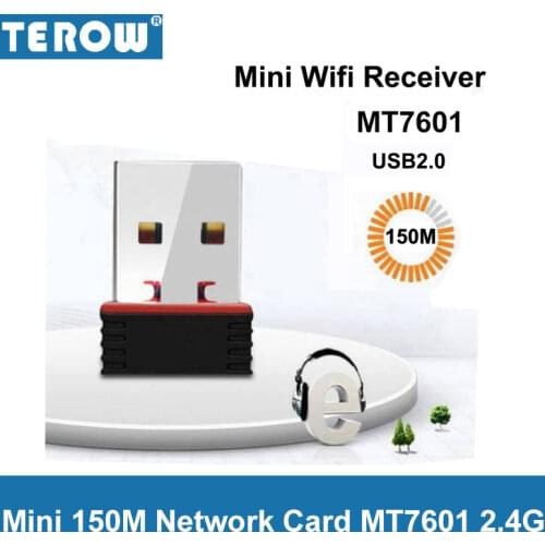Mini 150M Network Card Wireless 2.4G Wifi Adapter WLAN Rali7601 USB2.0 2dBi IEEE802.11n/b/g for Tablet/PC/TV Box/CCTV