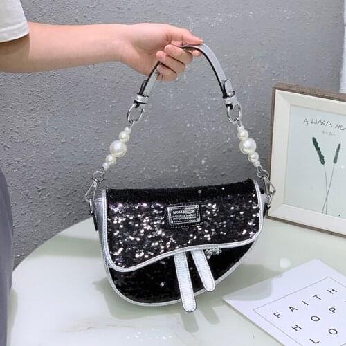 Branded Sequines Ita Bag Fashion Saddle Purses and Handbags Luxury Designer Luxury Crossbody Bags for Women Shoulder Female Sac