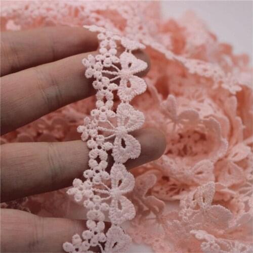1/ 2 meter 3 cm Bow Ribbon Lace Trim for Dress Garment Home Textiles Handmade Crafts DIY Sewing Pink Lace Fabric