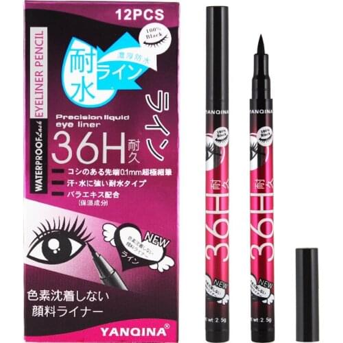 1pcs Black Waterproof Liquid Eyeliner Pencil No Dizzy Eye Liner Pen Cosmetics Eye Makeup Beauty Essentials Long-lasting