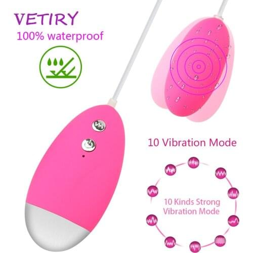 VETIRY 10 Speed Strong Vibrator Remote Control Vibrating Egg Clitoris Stimulation G-spot Massage Sex Toys for Women Masturbation