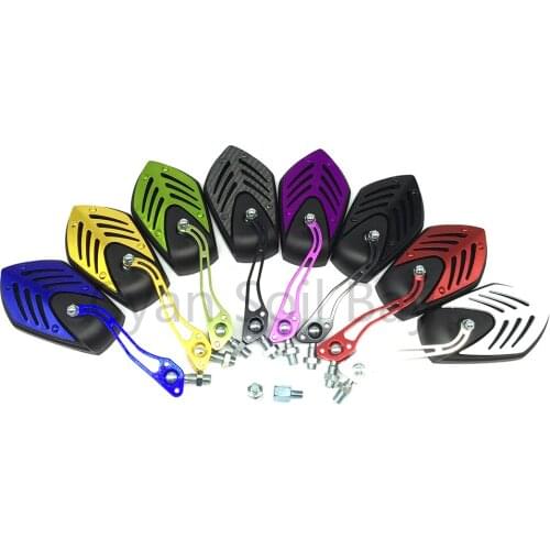 Motorcycle Rearview Mirror Motorbike Rear View Back Side Mirrors Red/Blue/Green/Gold/Black