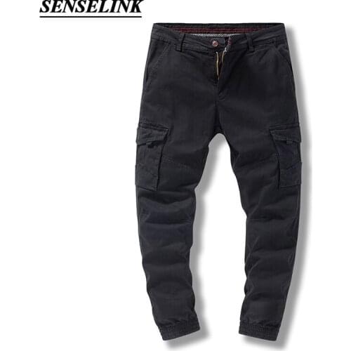 Mens Side Pockets 2020 Black Hip Hop Casual Male Trousers Fashion Casual Streetwear Men Pants