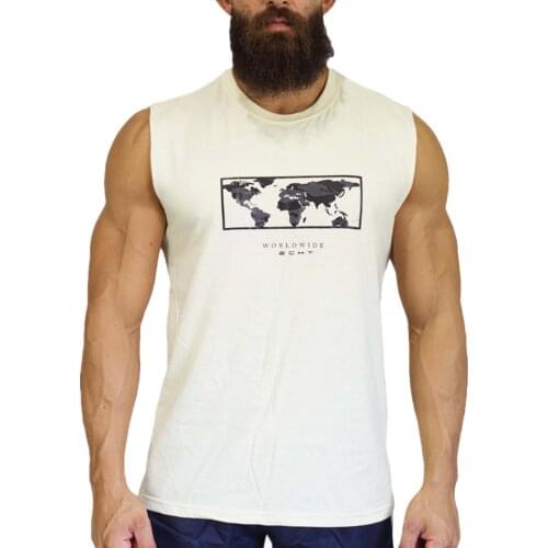 Men Bodybuilding Tank Tops Gym Workout Fitness Cotton Sleeveless shirt Running Clothes Stringer Singlet Male Summer Casual Vest