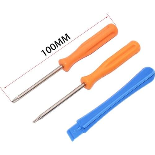 3 in 1 Screw Driver Set Yellow T6 T8 H Key + Pry Tool for Xbox One X360 Controller Repair Gift 1000set/lot