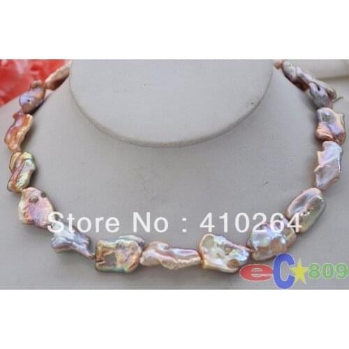 43cm 20mm lavender multicolour baroque KESHI REBORN PEARL NECKLACE