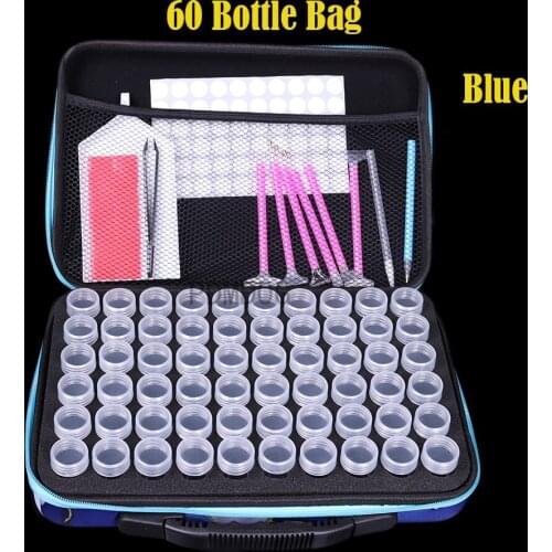 PDMDOG 60 Bottles Storage Box Diamond Painting Accessories tools Carry Case Container Bag Convenience Box