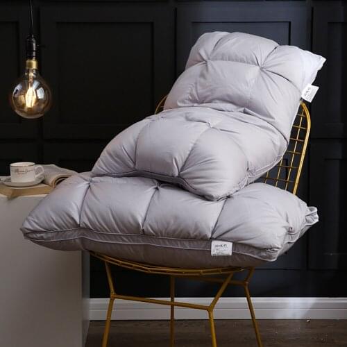 48*74cm Luxury 3D Style Bread Goose Down and Feather Adult Orthopedic Neck Pillow 100% Cotton Bedding Pillows Natural Filling