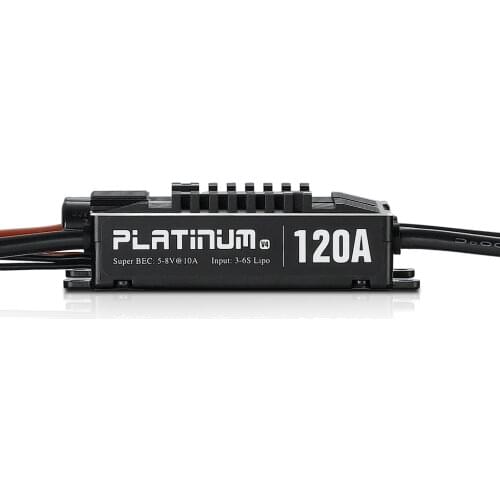 Aerops HOBBYWING Platinum 120A V4 RC Model Brushless Motor ESC Speed Controller Fit for 505 550 600 Helicopter