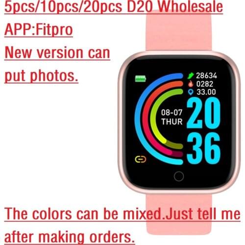 D20 Wholesale Smart watch 1.44 inch Sports Waterproof Music Control Blood Pressure Fitness Tracker HeartRate Monitor SmartWatch