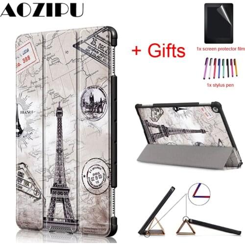 Smart Magnet Case for Huawei MediaPad M5 lite 10 BAH2-W19 BAH2-L09 BAH2-W09 10.1inch Tablet Auto Sleep/Wake Funda Cover+Film+Pen