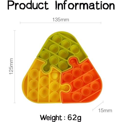 Spliced Pop Bubble Fidget Relive Pressure Toys Adult Children Kids Puzzle Blocks Push It Bubble Anti-stress Sensory Toy Triangle