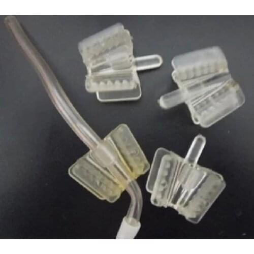 Dental Cheek retractor Mouth Prop Silicone Rubber Mouth Opener Bite pad Holder with Saliva Suction Tube