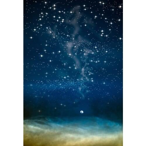 VinylBD Dark Blue Starry Sky Baby Photography Backdrops Bokeh Children Background For Photography Cotton Washable Photo Backdrop