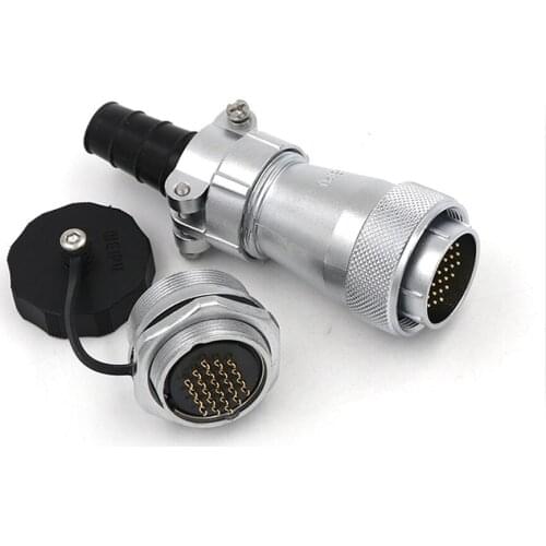 WF28 TI+ZM M28 Industrial Power Male Plug Female Socket Electrical Connector Waterproof 2 3 4 7 8 9 10 12 16 17 20 24 26 Pin
