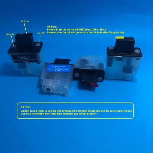 YOTAT Refillable ink cartridge LC41 LC47 LC900 LC950 for brother MFC-210C 420CN 3240C 3340CN 5440CN 5840CN printer