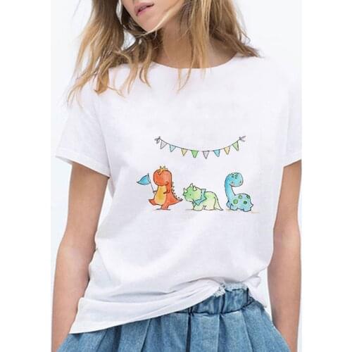 Dinosaur Womens Oversized T-Shirt Instagram Tee Shirt Clothes Girls Can Do Anything Top Female Casual Hipster Spain Ropa Mujer