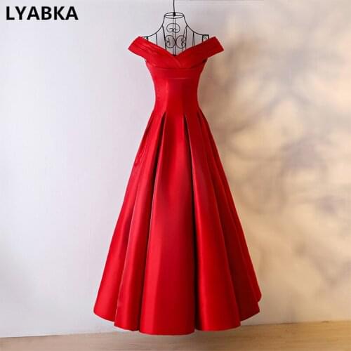 Sweetheart Evening Dress Robe De Soiree Red Satin With Ruched Evening Dresses Long Real Photo 2020 New Design Vestido De Festa